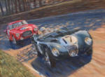 Jaguar C-type Le Mans motor racing artwork
