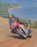 motorcycling painting Giacomo Agostini