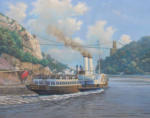 Painting of P&A Campbell's paddle steamer Ravenswood, oil on canvas 24" x 30"