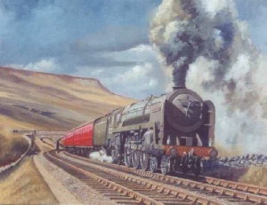 British Railways Britannia class locomotive Setttle to Carlisle line - painting
