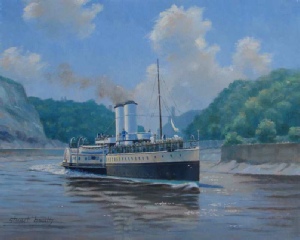 P & A Campbell paddle steamer Devonia, Bristol Avon - maritime art