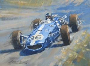Dan Gurney, Eagle Weslake, 1967 Belgian Grand Prix, motor racing painting