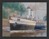 Original paintings of paddle steamers and sailing ships