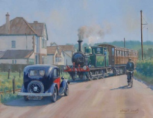 Weston Clevedon and Portishead Railway Terrier class loco - railway art